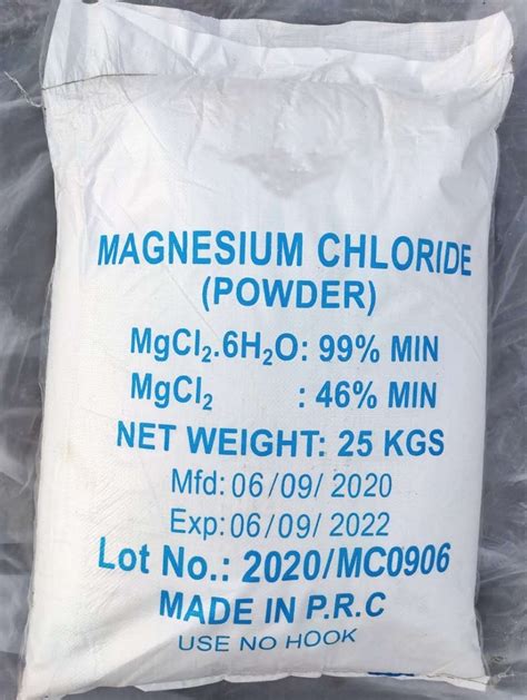 Magnesium chloride .